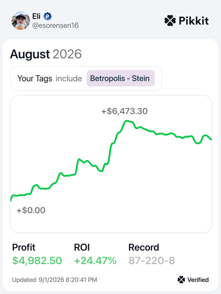 Original August 2026 Pikkit screenshot shared by Stein